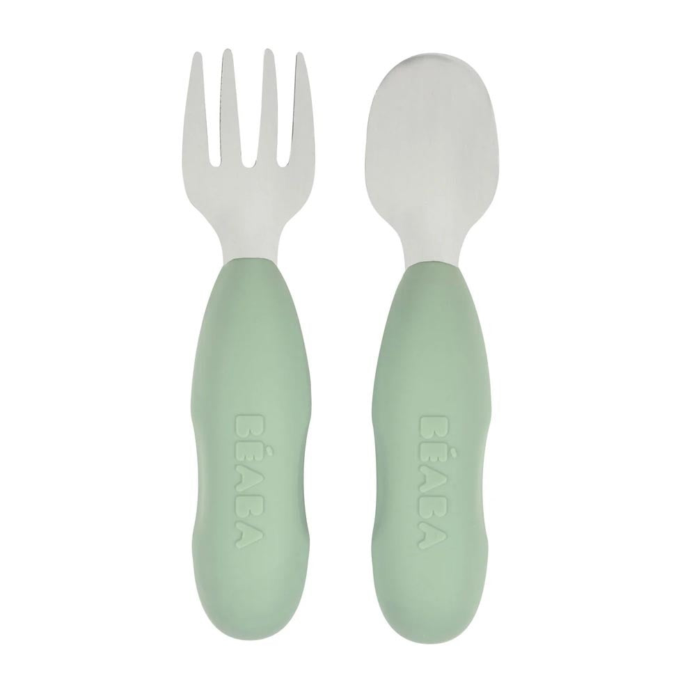 Beaba Fork & Spoon Stainless Steel Pre-Cutlery