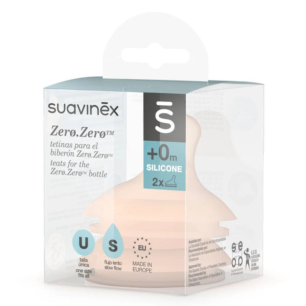 Suavinex Zero Zero Silicone Teat 2pk