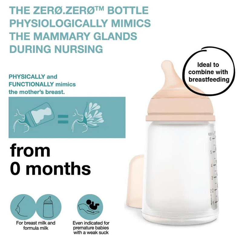 Suavinex Zero Zero Anti Colic Bottle 270ml Medium Flow 3M+
