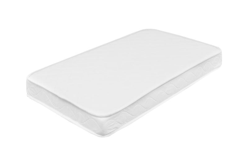 The Cocoon Cot Mattress 1320 X 700 [BUNDLE] ONLY by Cocoon features a simple rectangular white design with soft corners, ideal for the Luxe Cot.