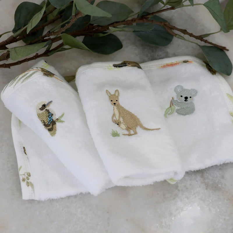 Bubba Blue Aussie 3pk Wash Cloths