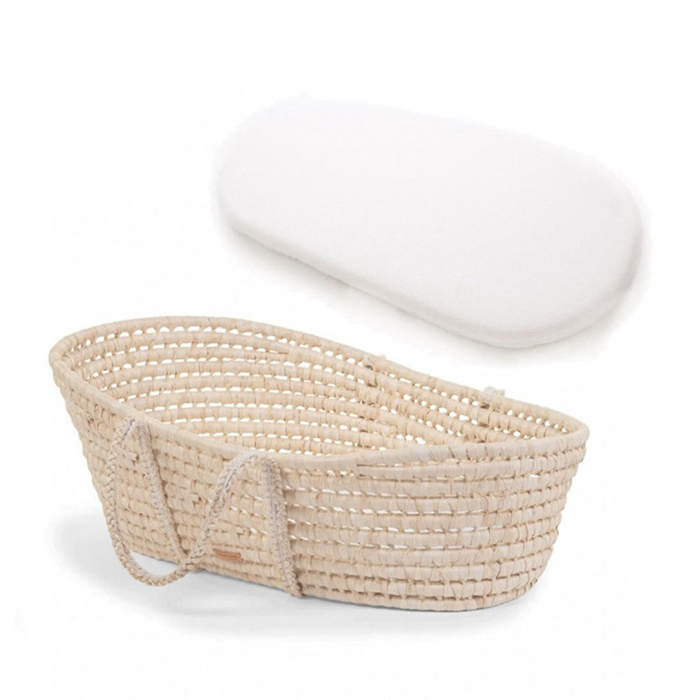 Childhome Corn Husk Moses Basket With White Liner