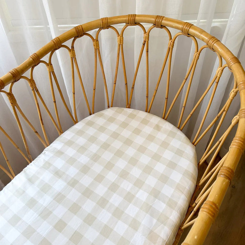 Little Human Linen Waterproof Change Pad / Euro Bassinet Sheet 85x51