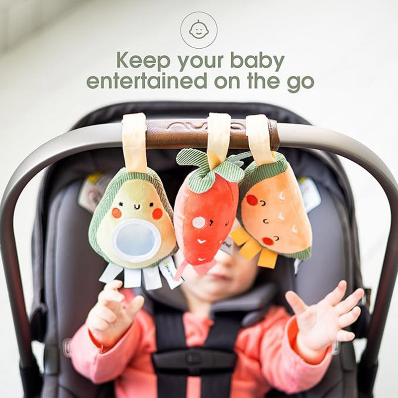 Pearhead Stroller Toy Set Of 3 Fruit