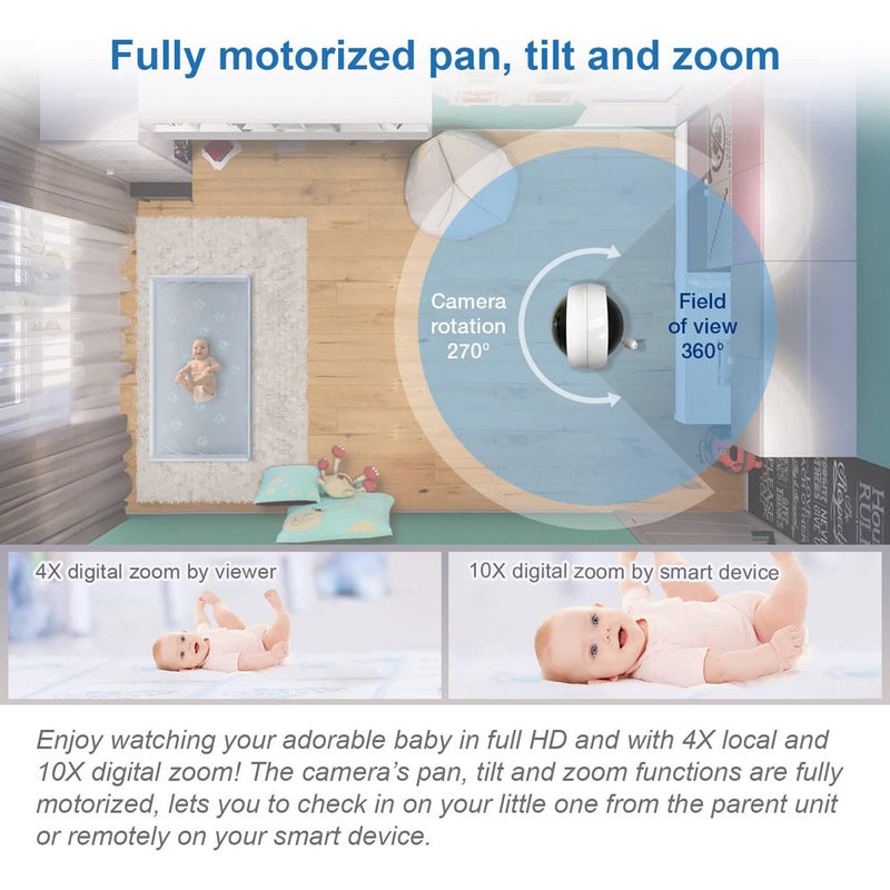 Vtech RM5764HDV2 2 Camera HD 5" Pan & Tilt Video Monitor With Remote Access