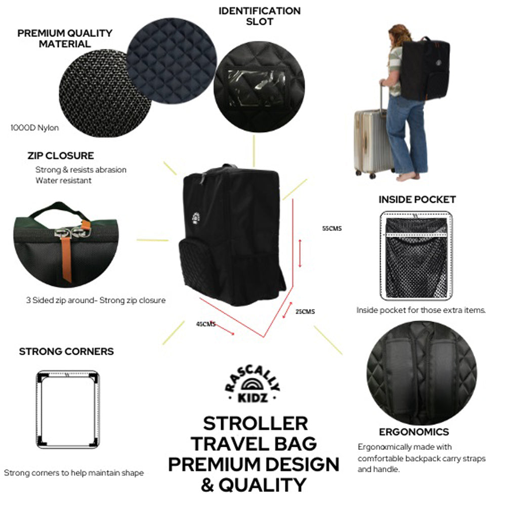 Rascally Kidz Stroller Travel Bag Premium Design