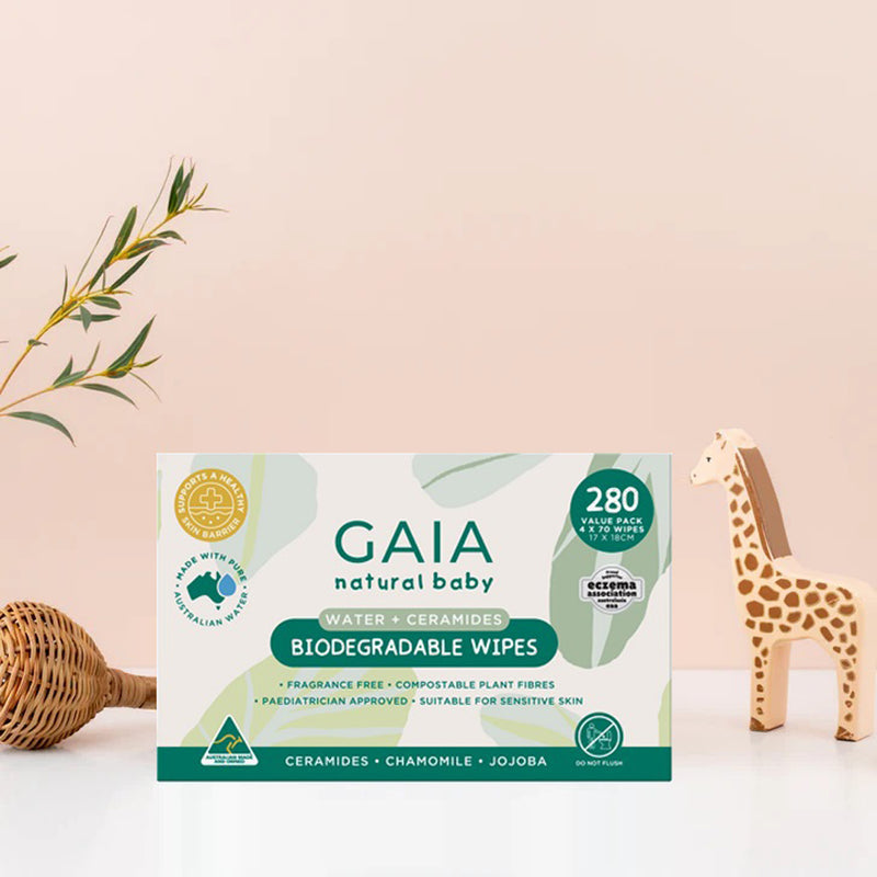 Gaia Natural Baby Water Wipes & Ceramides 280pk