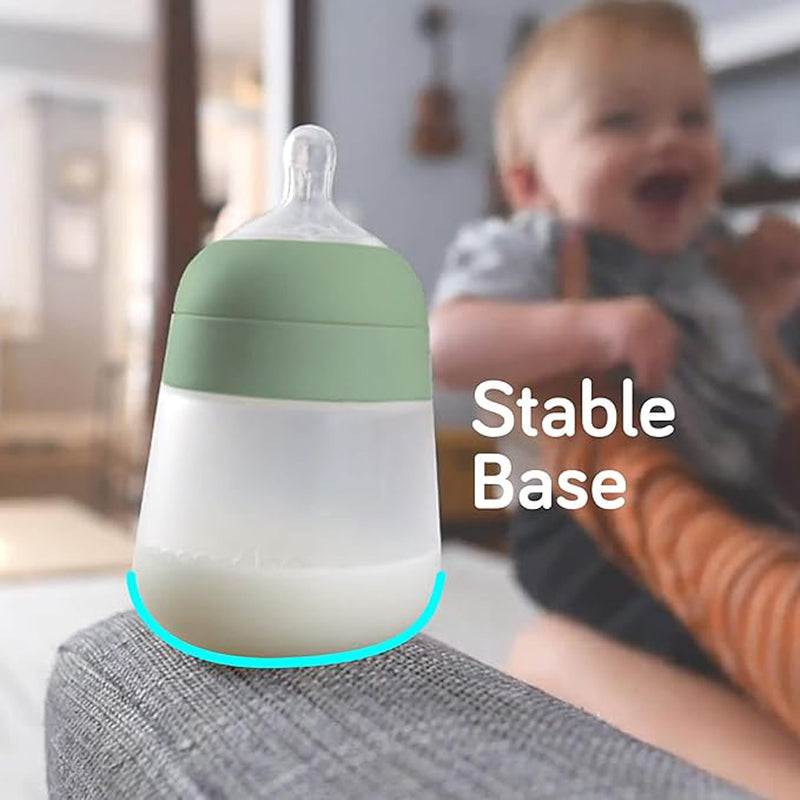 Nanobebe Flexy Silicone Feeding Set Sage