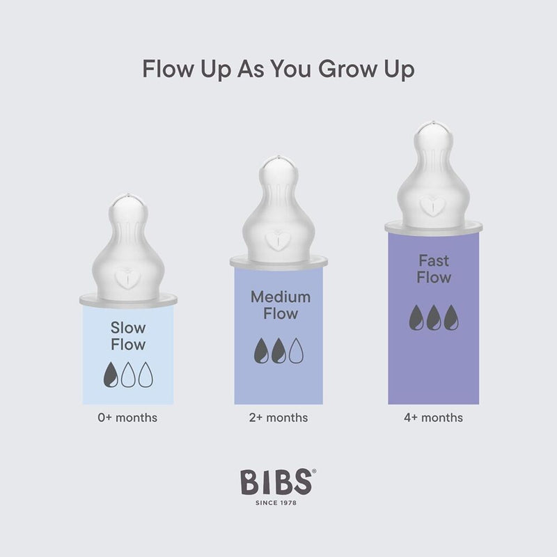 Bibs Dummies Silicone Baby Bottle Teats 2pk