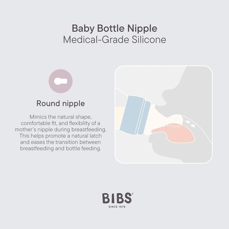 Bibs Dummies Silicone Baby Bottle Teats 2pk