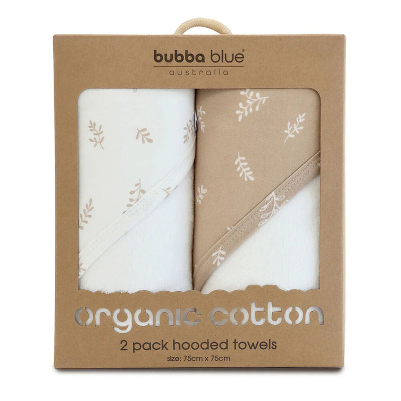 Bubba Blue Organic Chestnut 2pk Hooded Towels