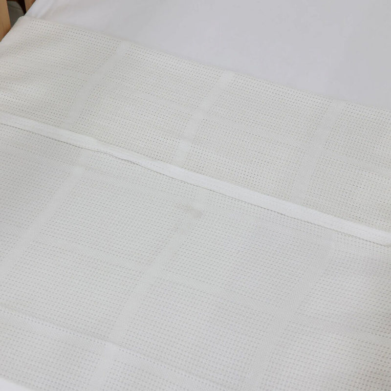Bubba Blue Bamboo White Cellular Cot Blanket