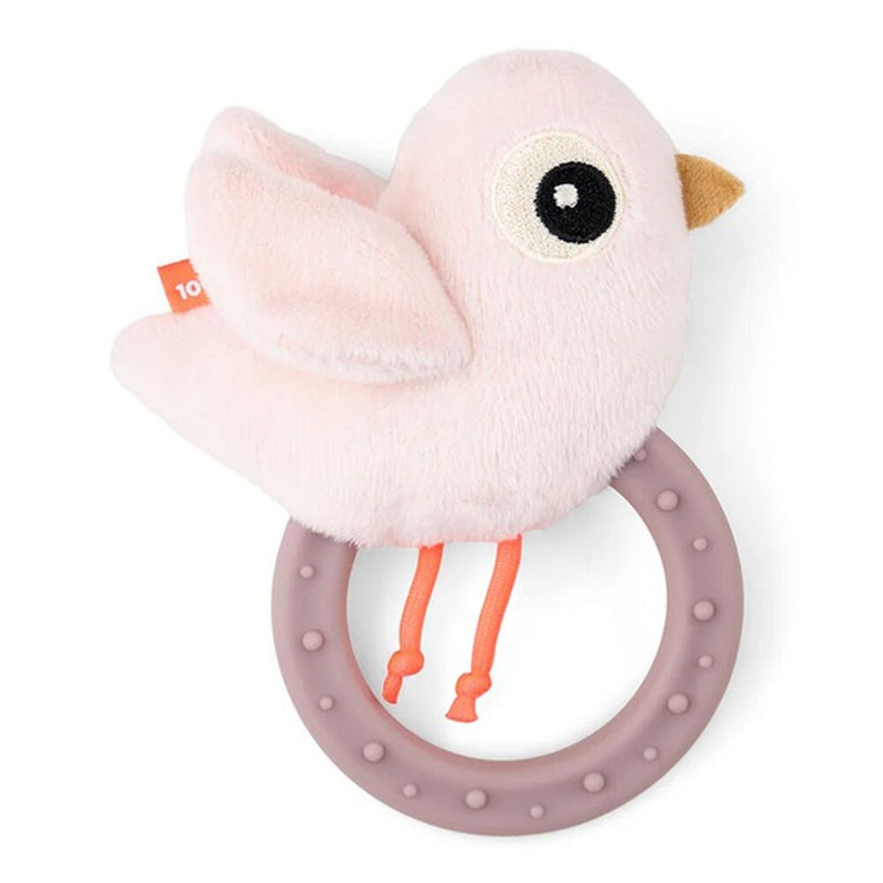 Done By Deer Sensory Rattle W/Teether Birdee Powder