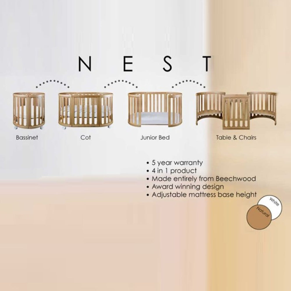 Cocoon Nest 4-in-1 Cot + Mattress Set | Baby Village