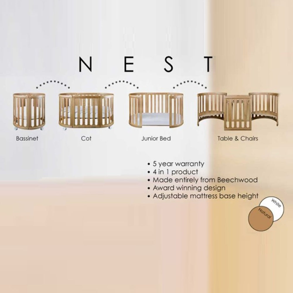 Cocoon Nest 4-in-1 Cot + Mattress Set