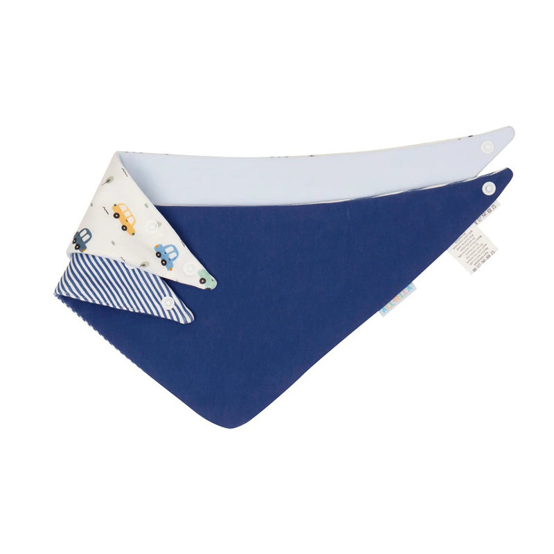 All4Ella Bandana Bibs 2pk Beep Beep