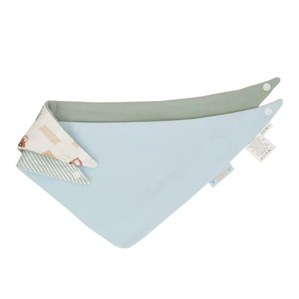 All4Ella Bandana Bibs 2pk Blue Trucks