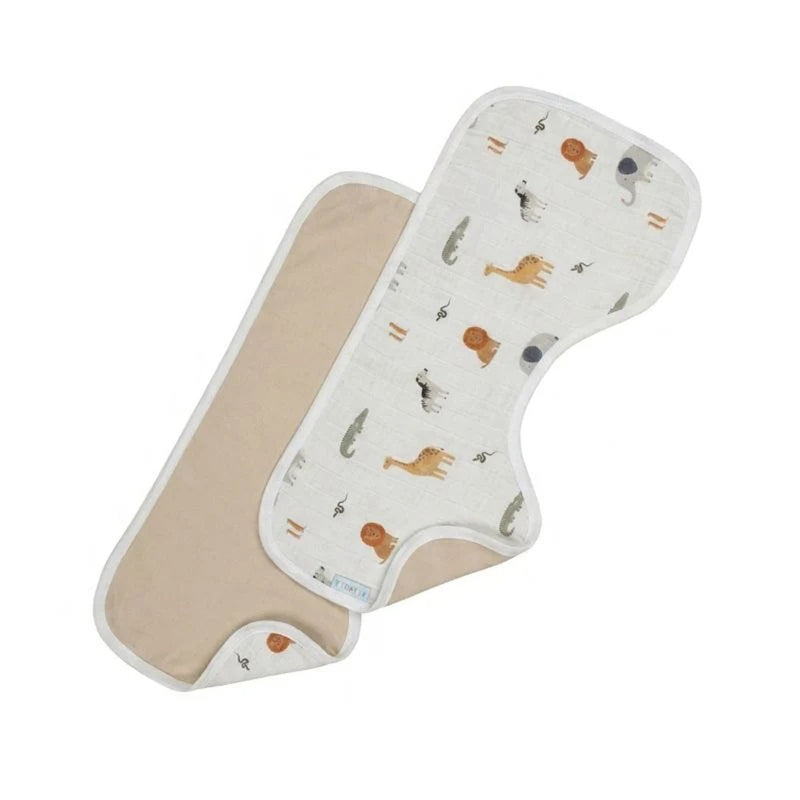 All4Ella Burp Cloth 2pk Wild Animals