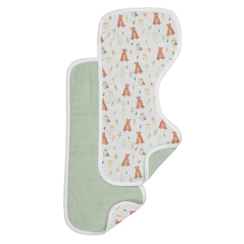 All4Ella Burp Cloths 2pk Forest Friends