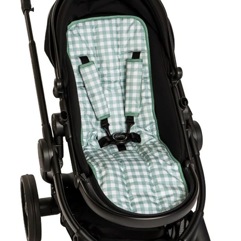 All4Ella Harness Cover Gingham Sage