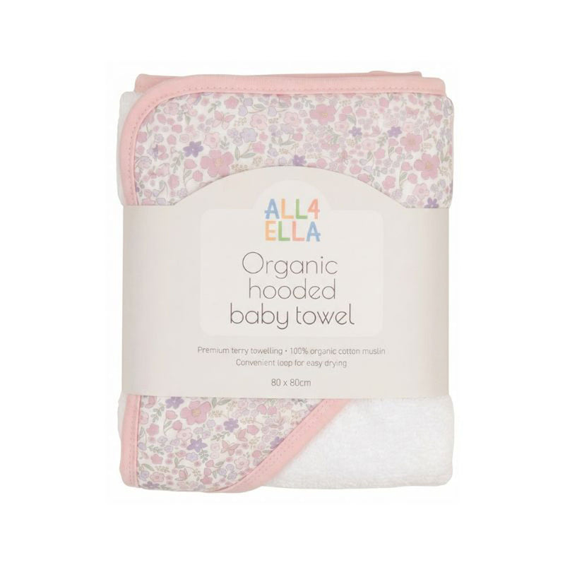 All4Ella Hooded Baby Towel Blossom