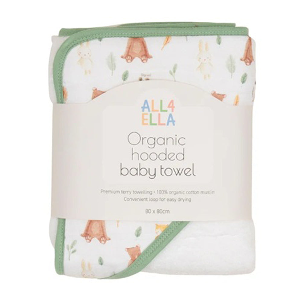 All4Ella Hooded Towel Forest Friends