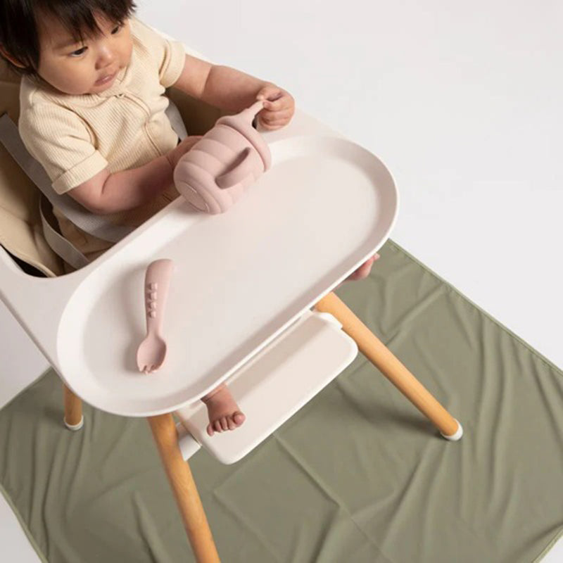 All4Ella Recycled High Chair Messy Mat Sage