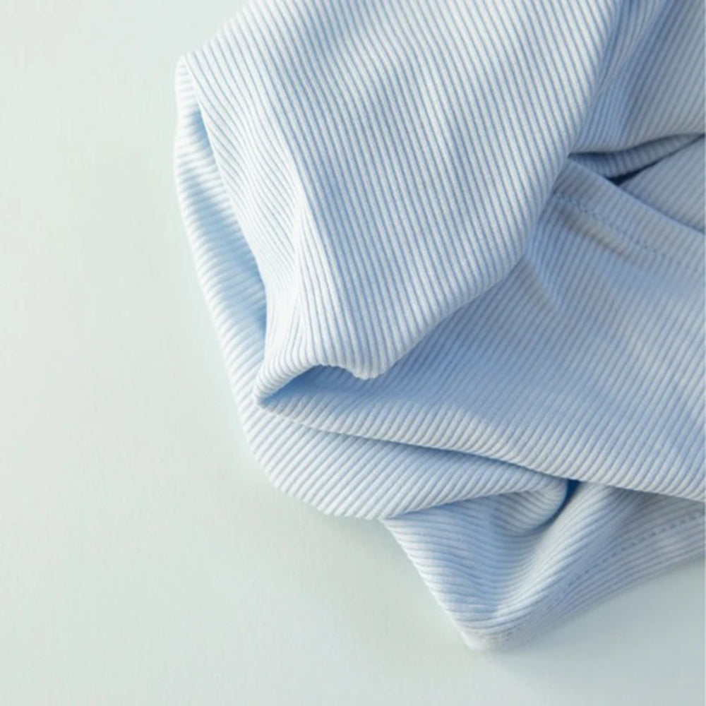 All4Ella Ribbed Jersey Swaddles 2pk Blue & Grey