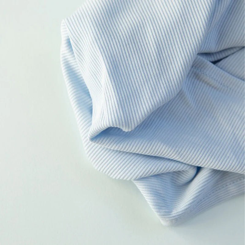 All4Ella Ribbed Jersey Swaddles 2pk Blue & Grey