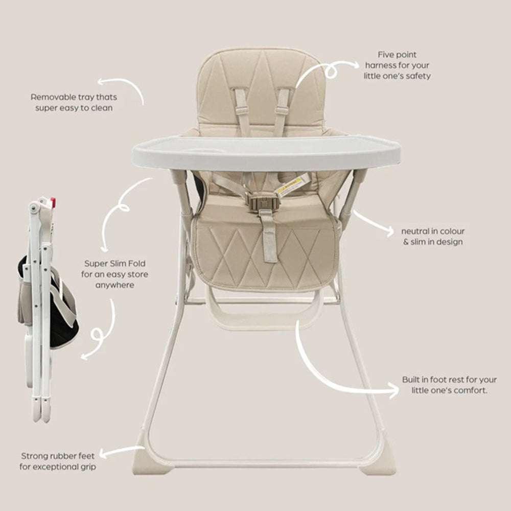 Baby Studio Super Slim Flat Fold High Chair