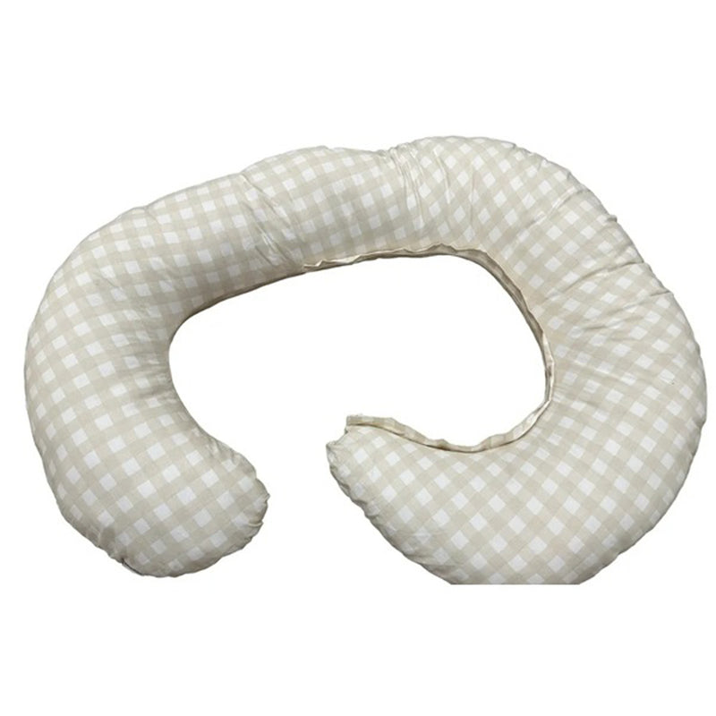 Baby Studio Ultimate Body Pillow Gingham Beige