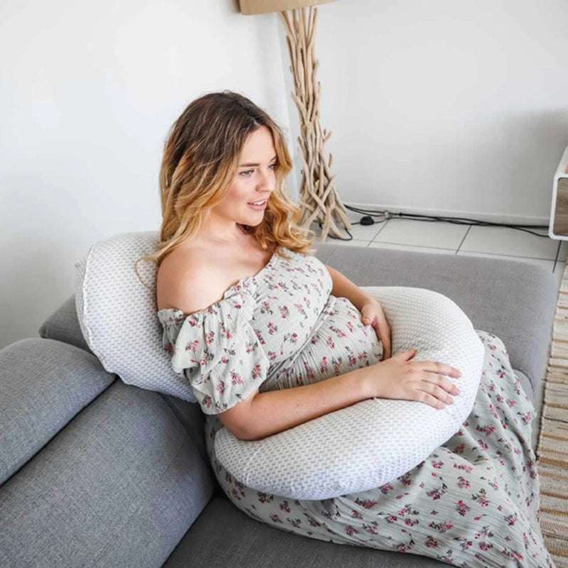 Baby Studio Ultimate Body Pillow Gingham Beige