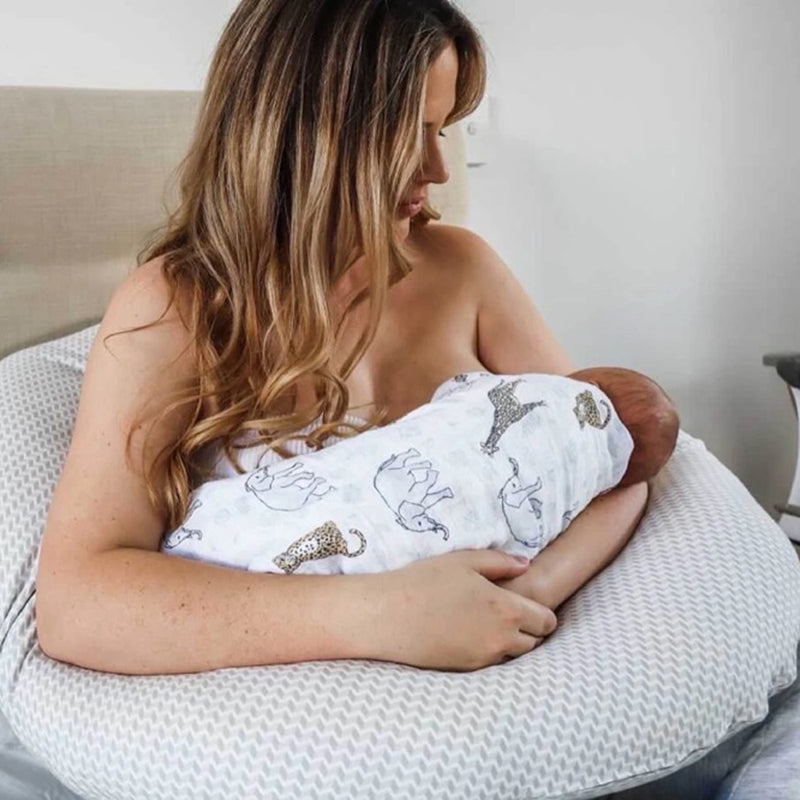 Baby Studio Ultimate Body Pillow Gingham Beige