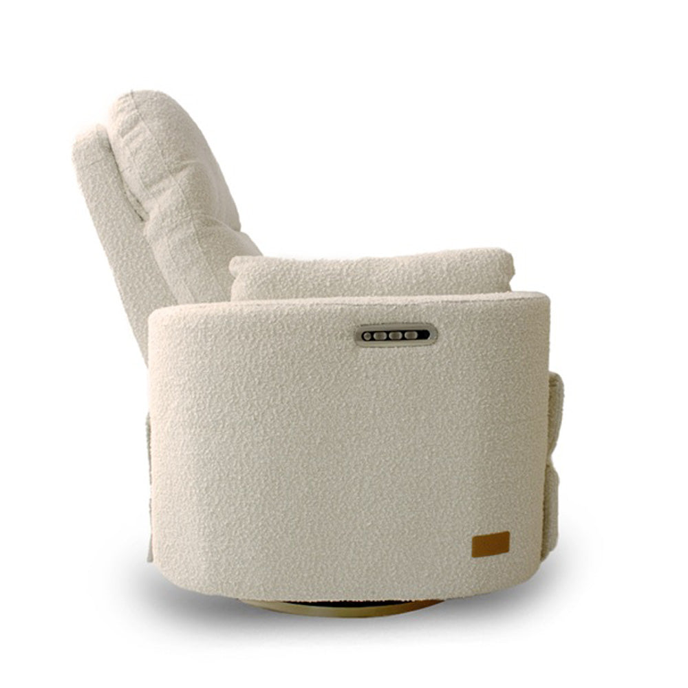 Babyhood Firenza Electric Feeding and Recliner Glider Chair- Boucle Cream
