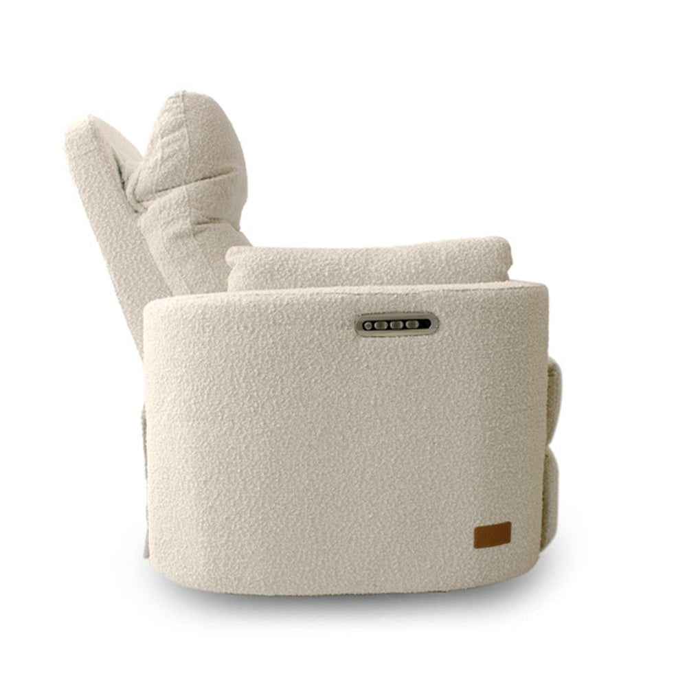 Babyhood Firenza Electric Feeding and Recliner Glider Chair- Boucle Cream