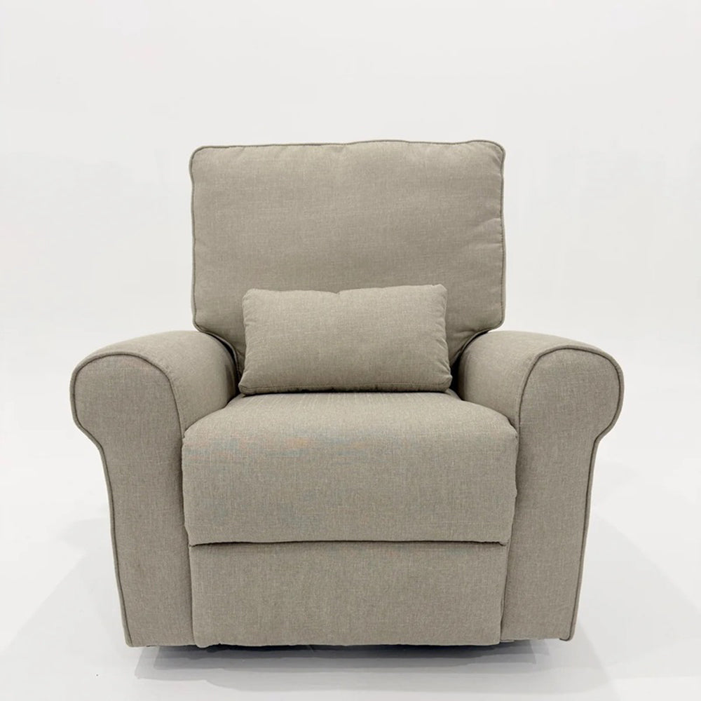 Babystudio Electric Nursery Glider Recliner Chair - Linen Nursing & Feeding Chair - Oatmeal