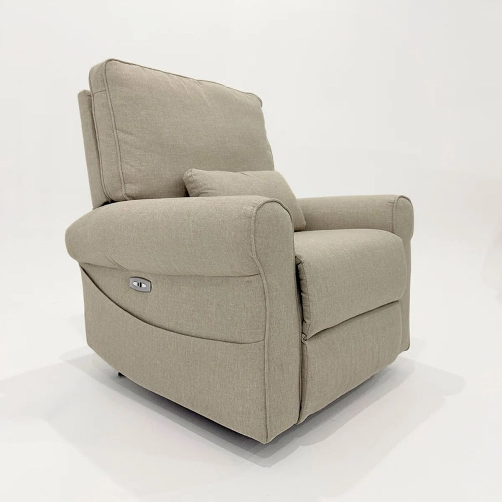 Babystudio Electric Nursery Glider Recliner Chair - Linen Nursing & Feeding Chair - Oatmeal