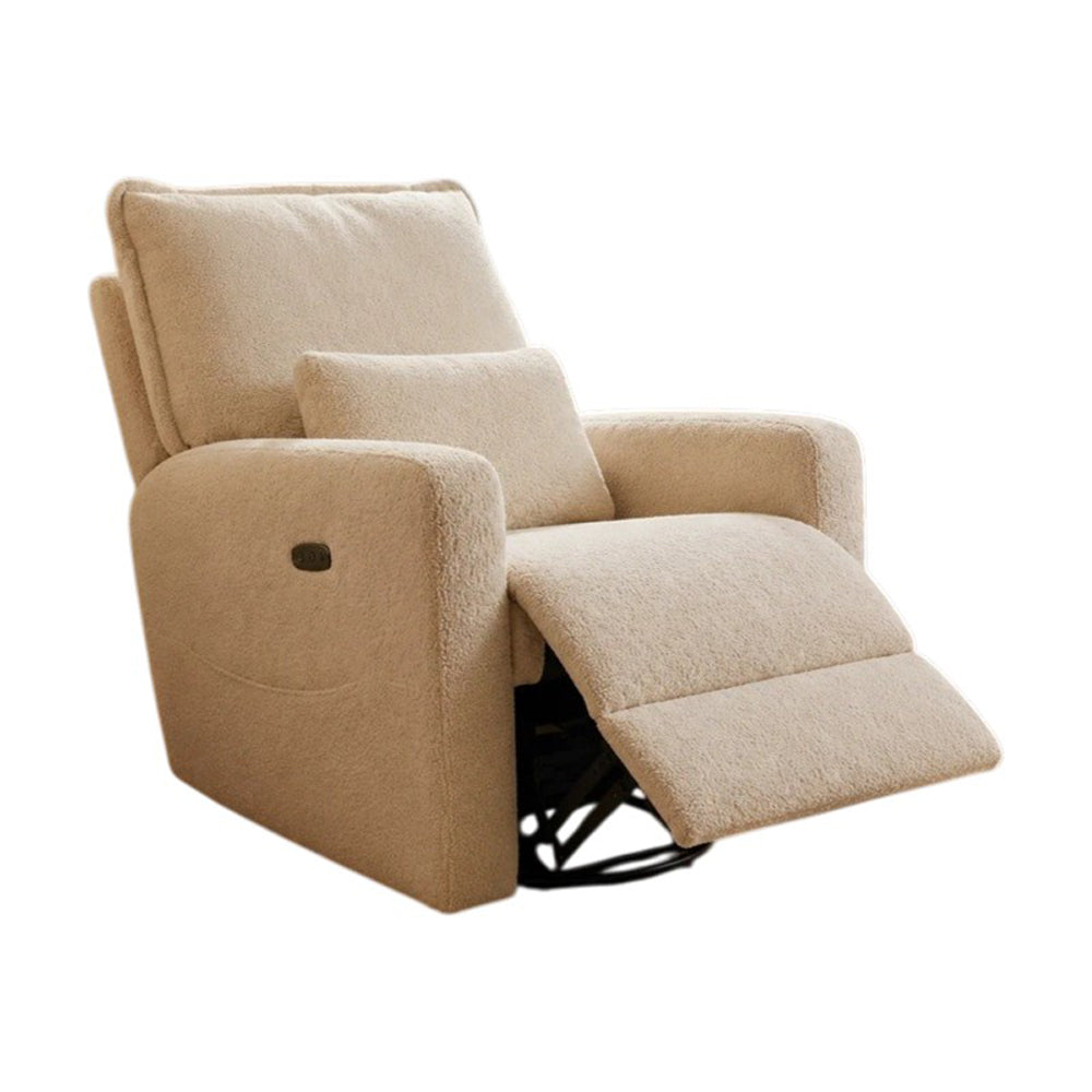Babystudio Premium Electric Recliner Glider - Teddy Creme Plush