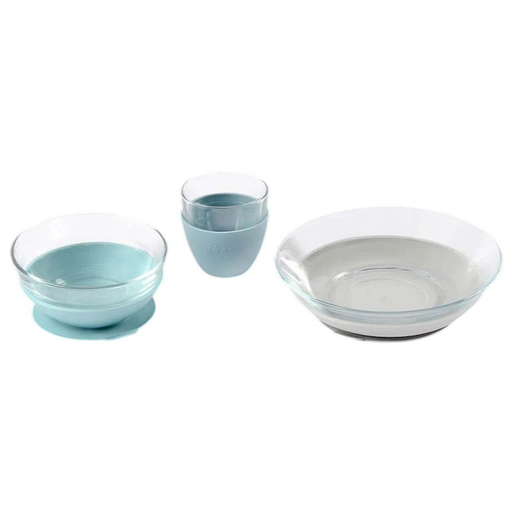 Beaba Duralex Glass Meal Set With Soft Protective Suction Pad
