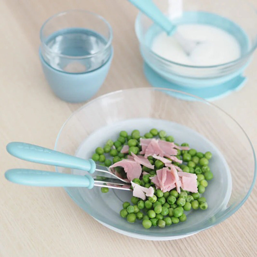 Beaba Duralex Glass Meal Set With Soft Protective Suction Pad