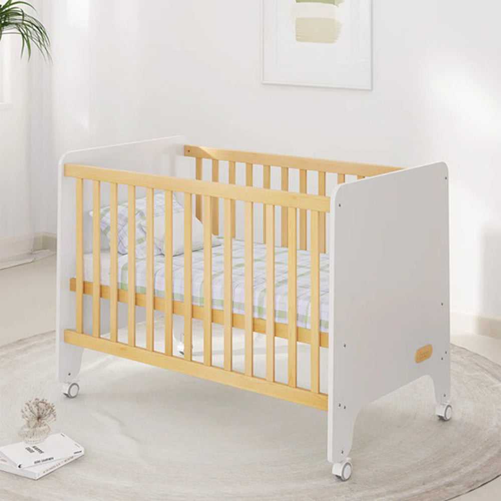 Boori Natty Compact Cot Barley White/Almond