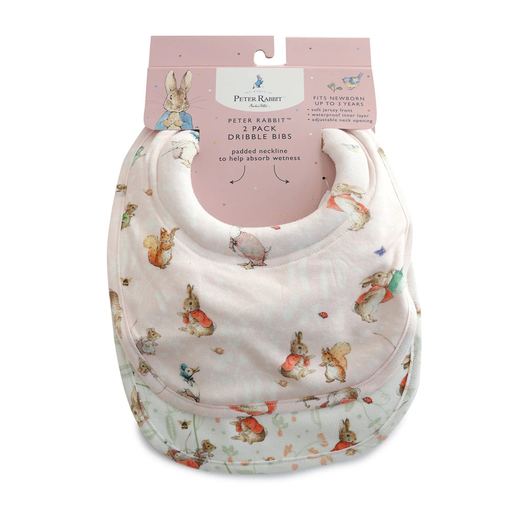 Bubba Blue Flopsy Mopsy & Cottontail 2PK Dribble Bibs