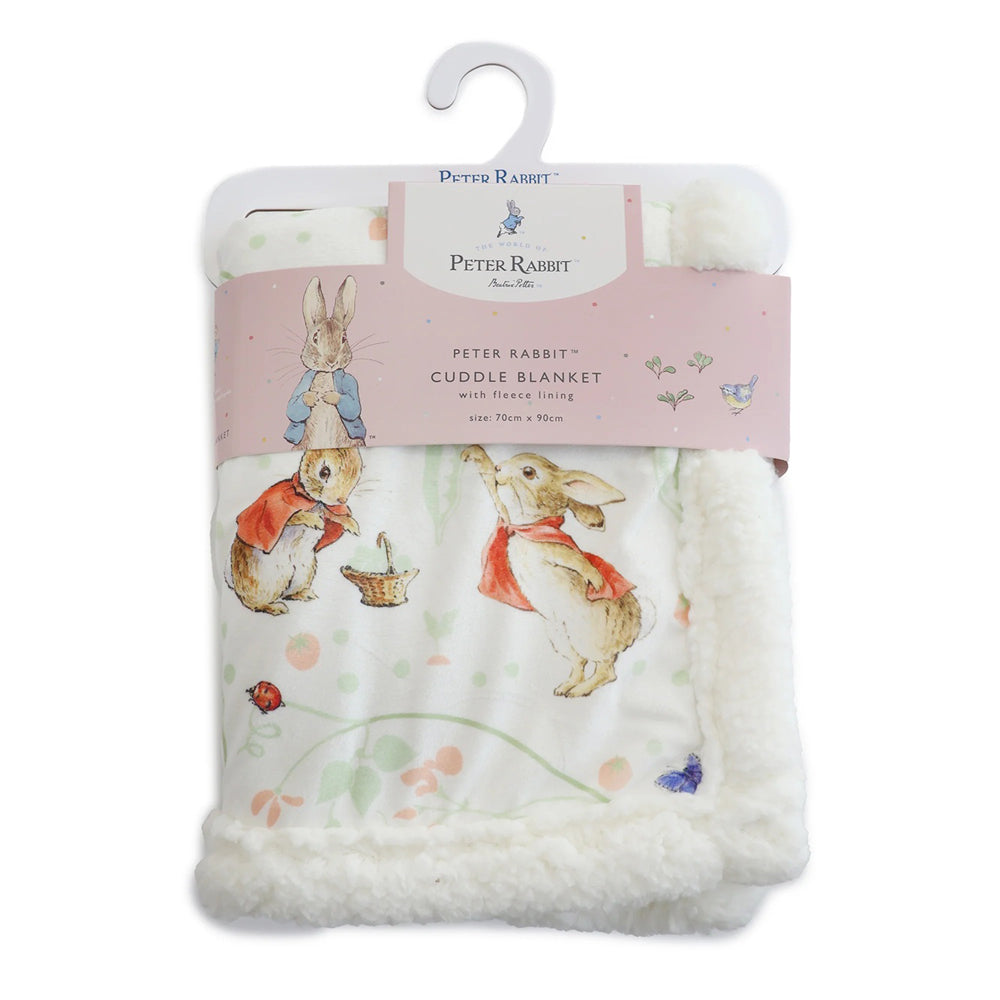 Bubba Blue Flopsy Mopsy & Cottontail Cuddle Blanket