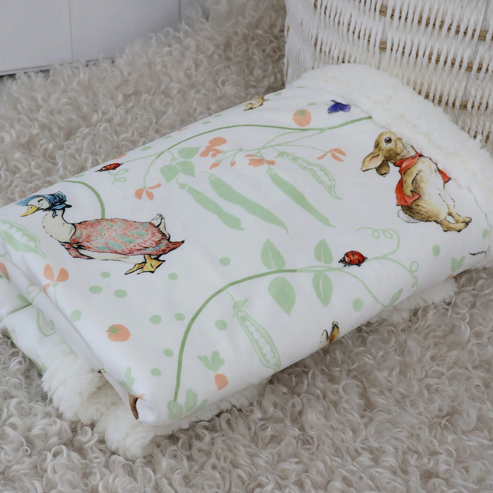 Bubba Blue Flopsy Mopsy & Cottontail Cuddle Blanket