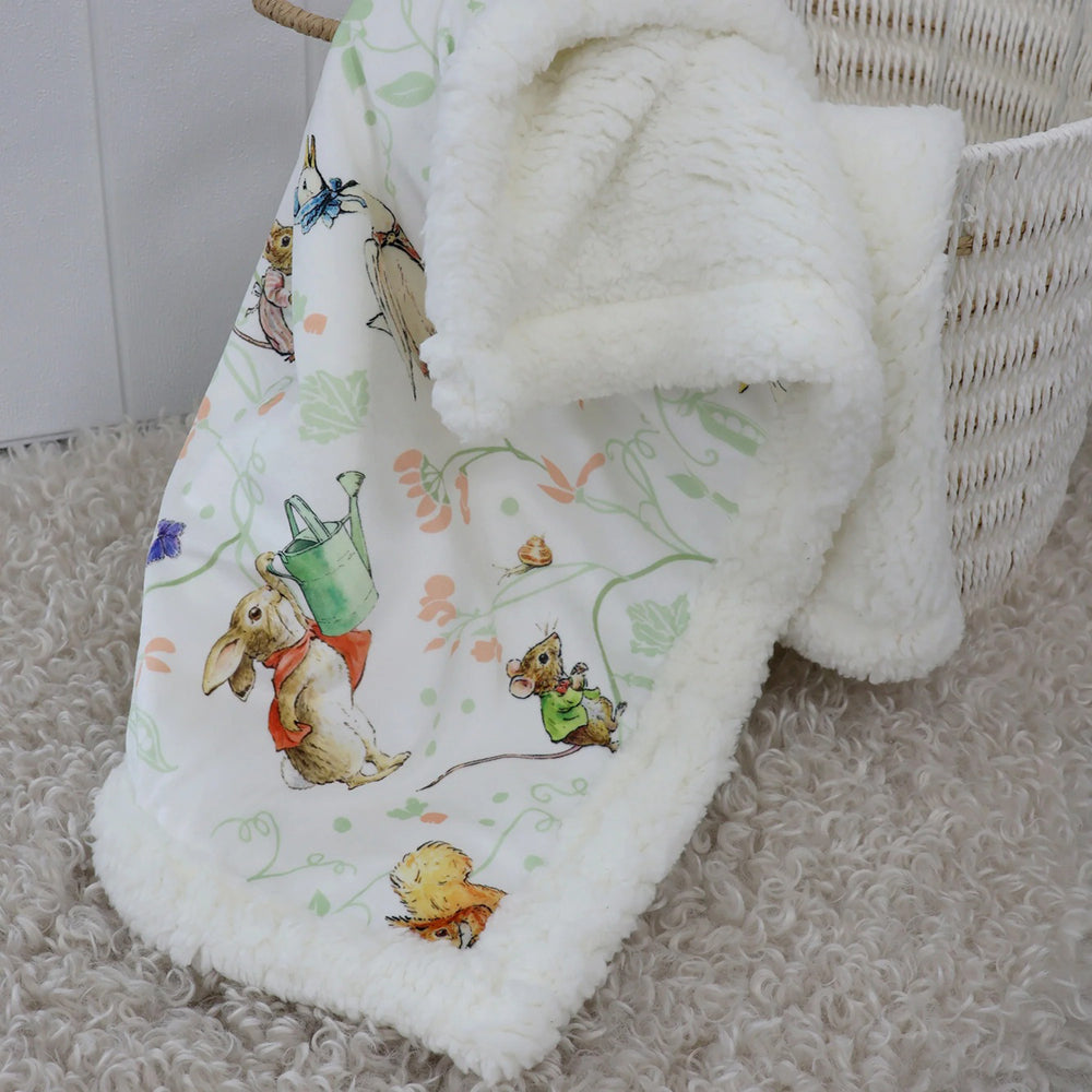 Bubba Blue Flopsy Mopsy & Cottontail Cuddle Blanket