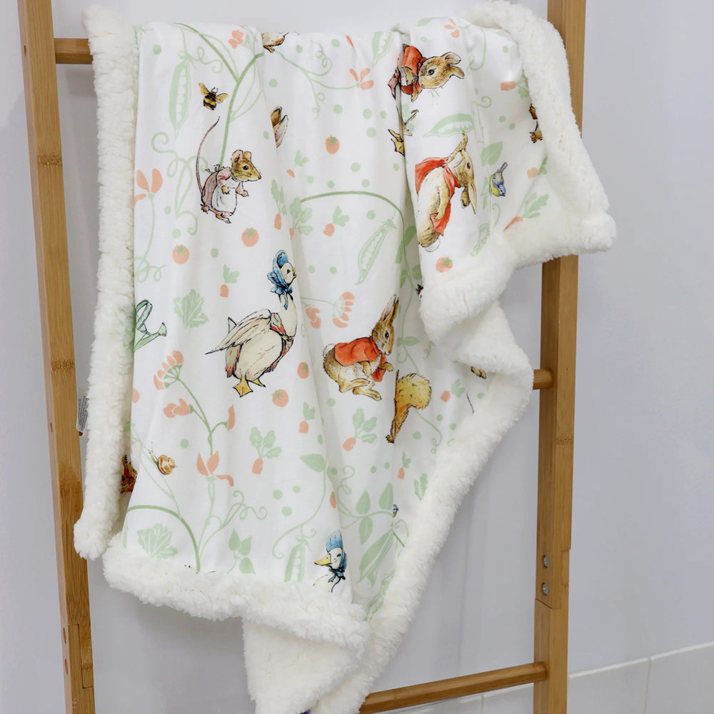 Bubba Blue Flopsy Mopsy & Cottontail Cuddle Blanket