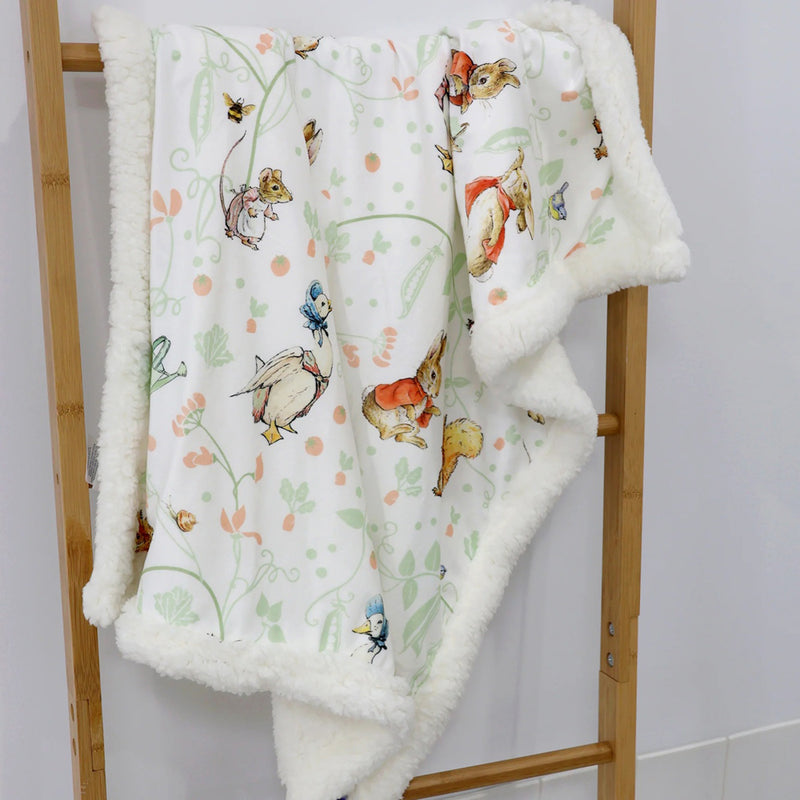 Bubba Blue Flopsy Mopsy & Cottontail Cuddle Blanket