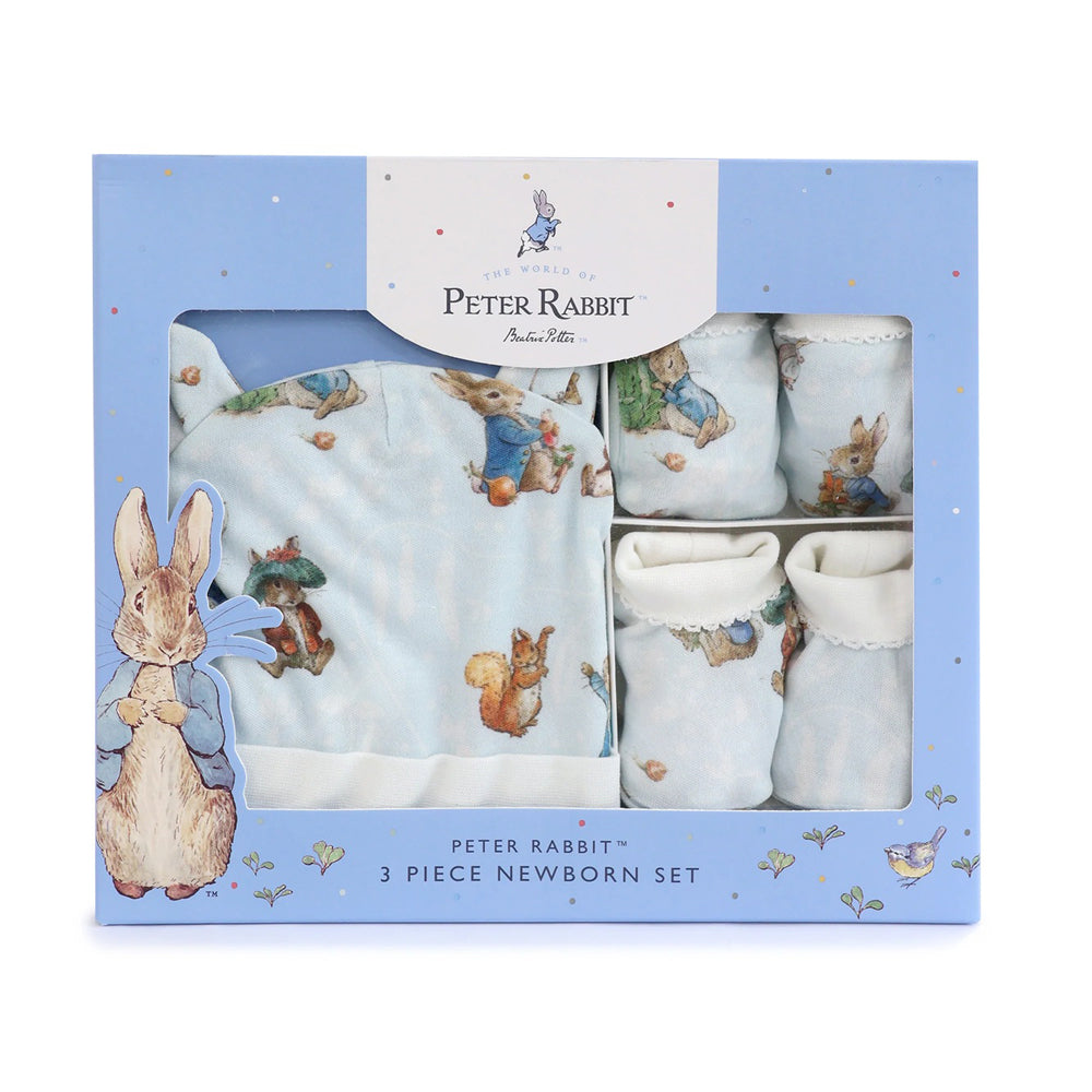 Bubba Blue Peter Rabbit & Benjamin Bunny 3PCS Layette Set