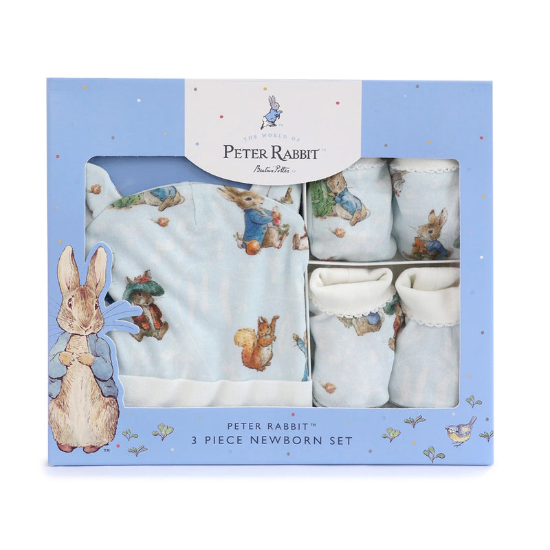 Bubba Blue Peter Rabbit & Benjamin Bunny 3PCS Layette Set
