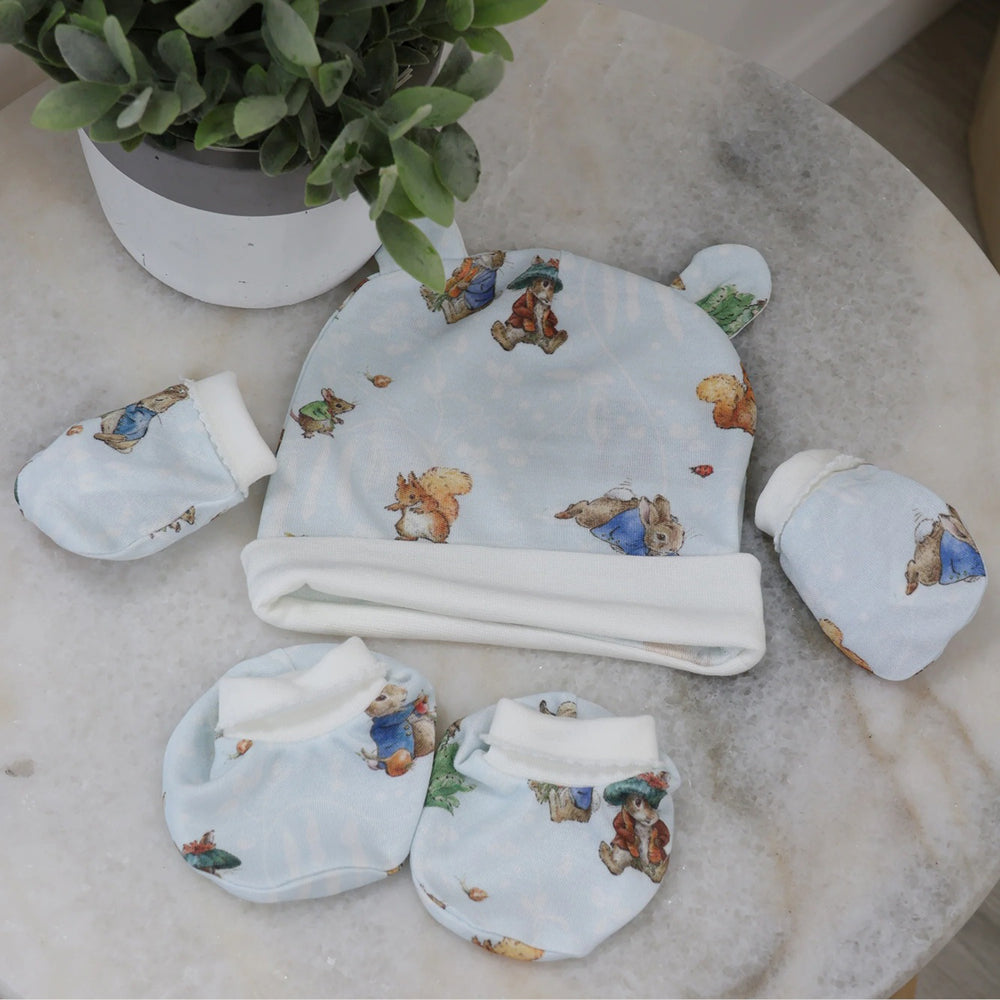 Bubba Blue Peter Rabbit & Benjamin Bunny 3PCS Layette Set